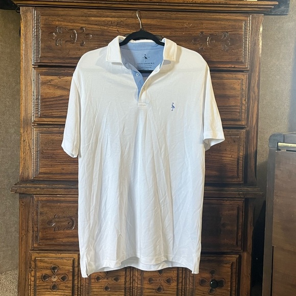 Tailorbyrd White Polo Shirt with Blue Accents - Picture 5 of 5